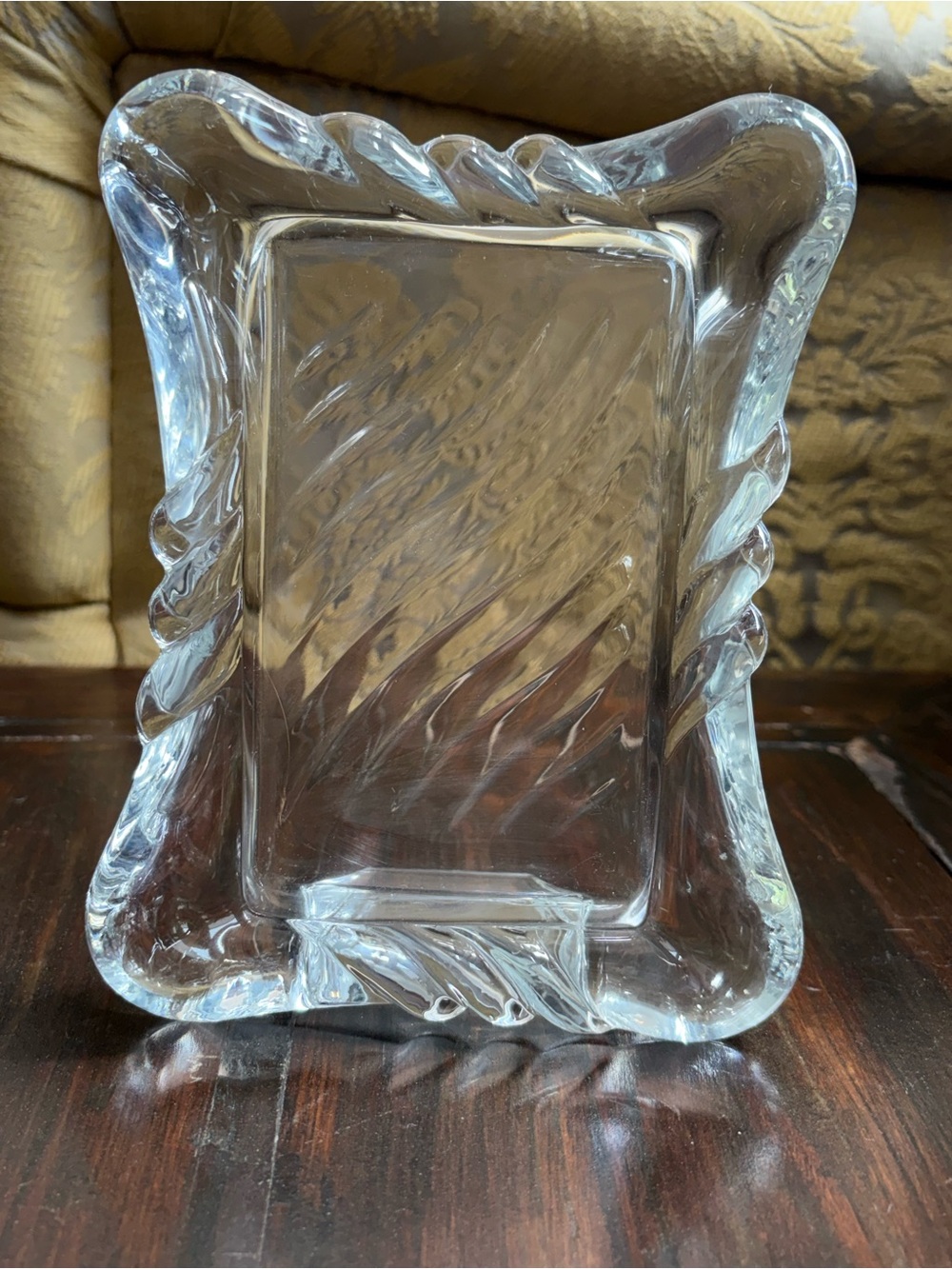 Mikasa Clear Twisted Border Glass Photo Frame